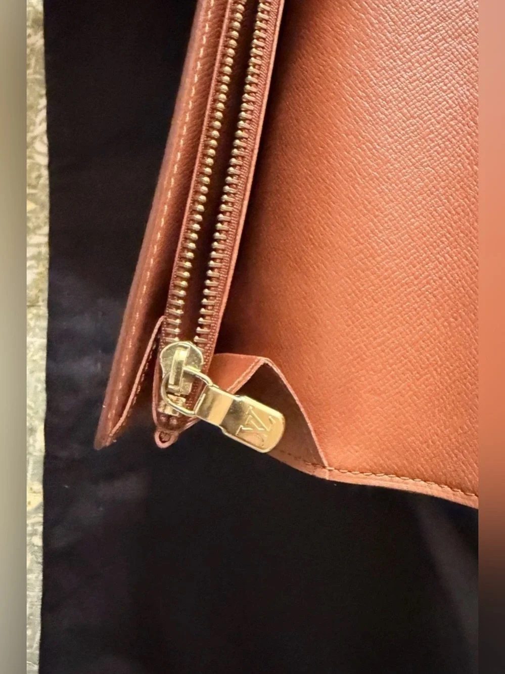 Louis Vuitton Brown Monogram Snap Flap Wallet Zip Coin Pocket Folding Card/COA